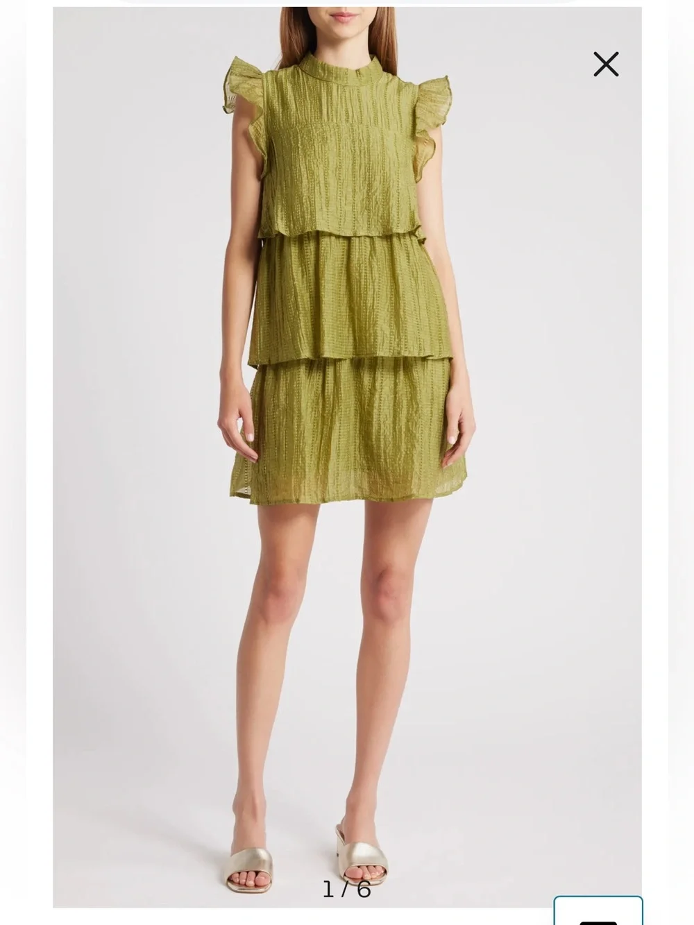 Mila Mae Ruffle Texture Mini-dress - Picture 1 of 10